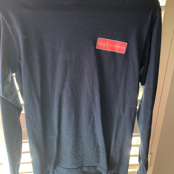 Simply Southern Tops - Navy blue long sleeve simply southern t-shirt